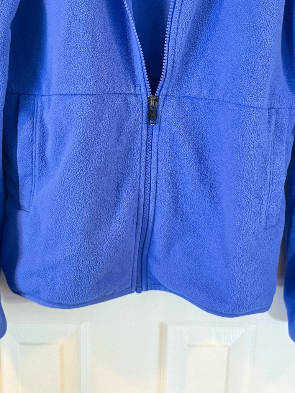 The North Face Girls XL Periwinkle Blue Fleece Full Zip Hooded Jacket
